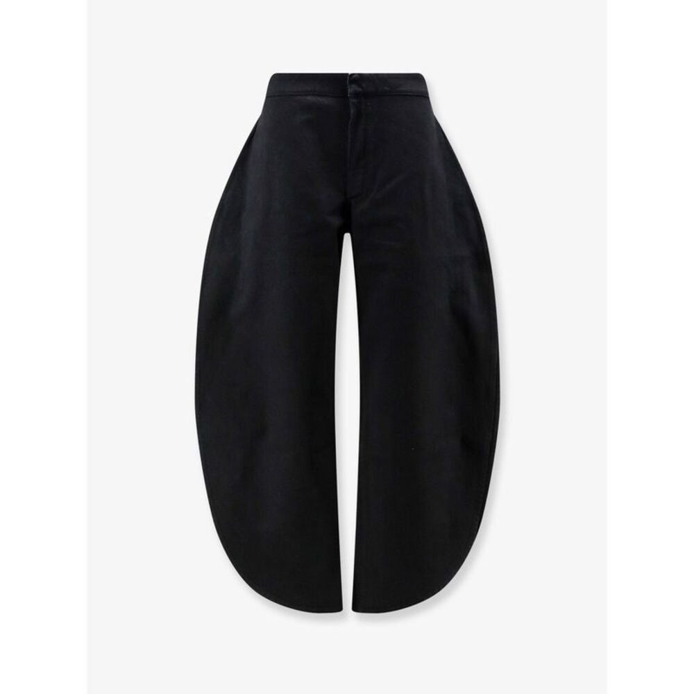 Alaia Women Petal Trousers In Black Denim